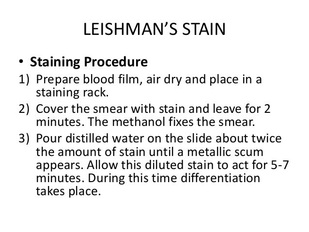 Preparation and staining of peripheral blood smear