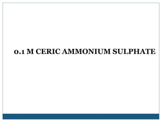 Preparation and standardization of various molar and normal  solutions