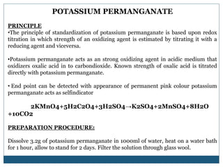 Preparation and standardization of various molar and normal  solutions