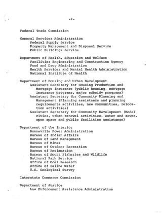 Preparation and submission to the council on environmental quality of revised federal agency sec 102 procedures