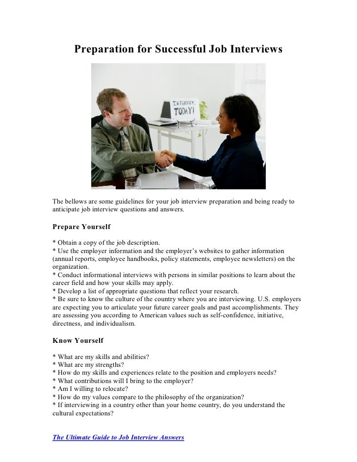 preparation for successful job interviews preparation for accounts interview