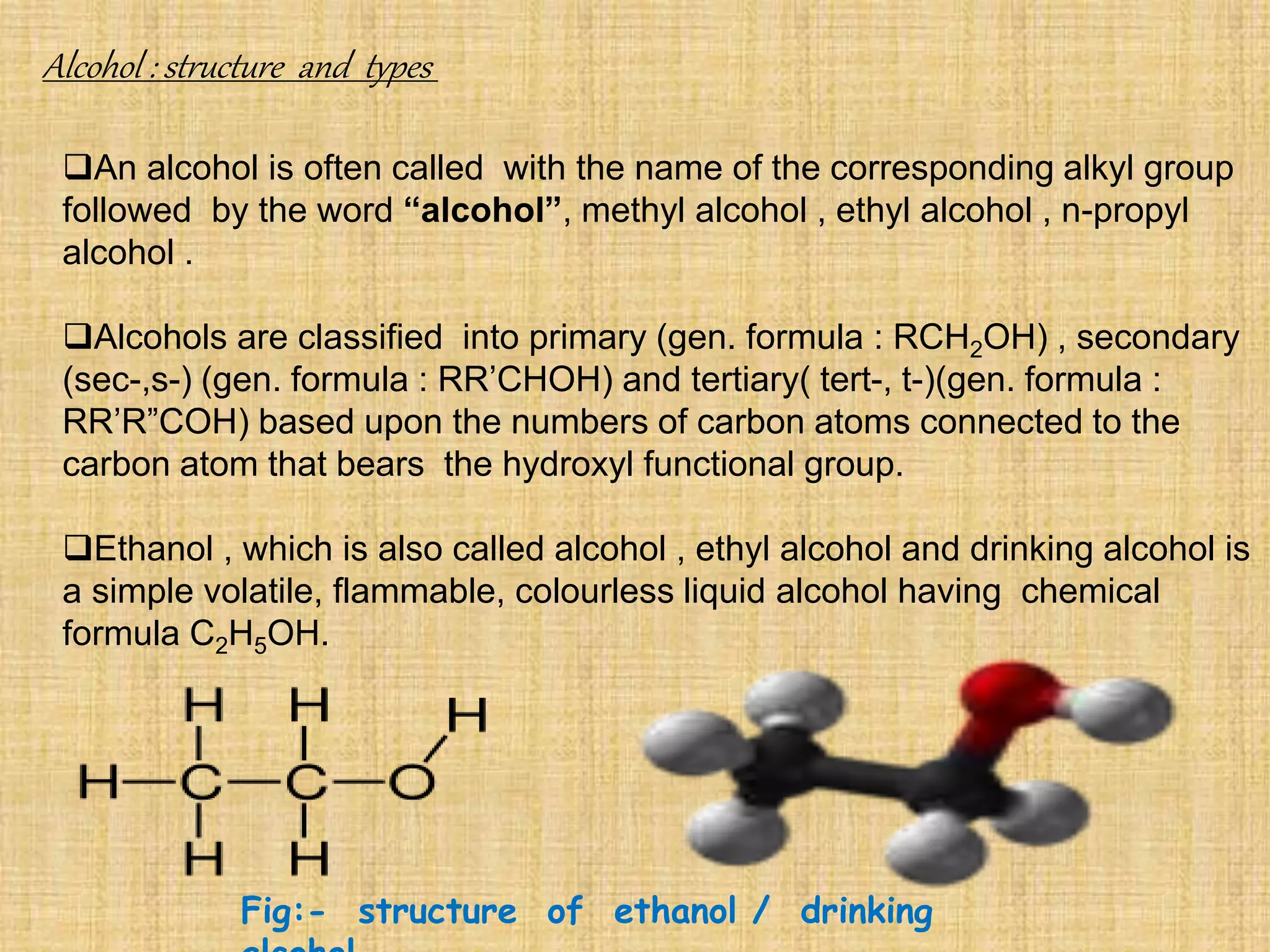 Preparation Of Alcohol PPTX