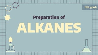 11th grade
Preparation of
ALKANES
 