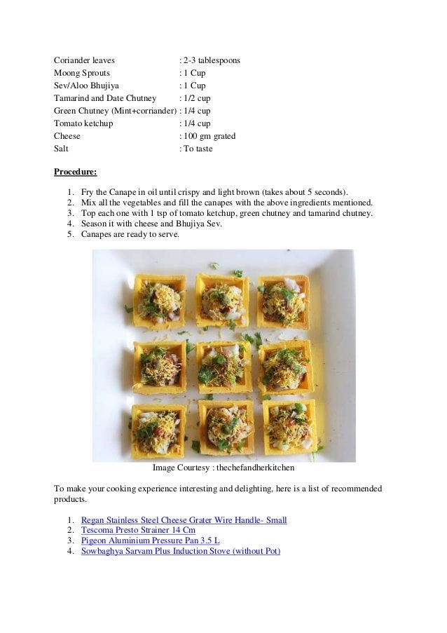 Preparation Of Canape Recipe Preparation Of Canape Recipe