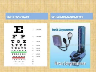 SNELLENS CHART SPHYGMOMANOMETER
 