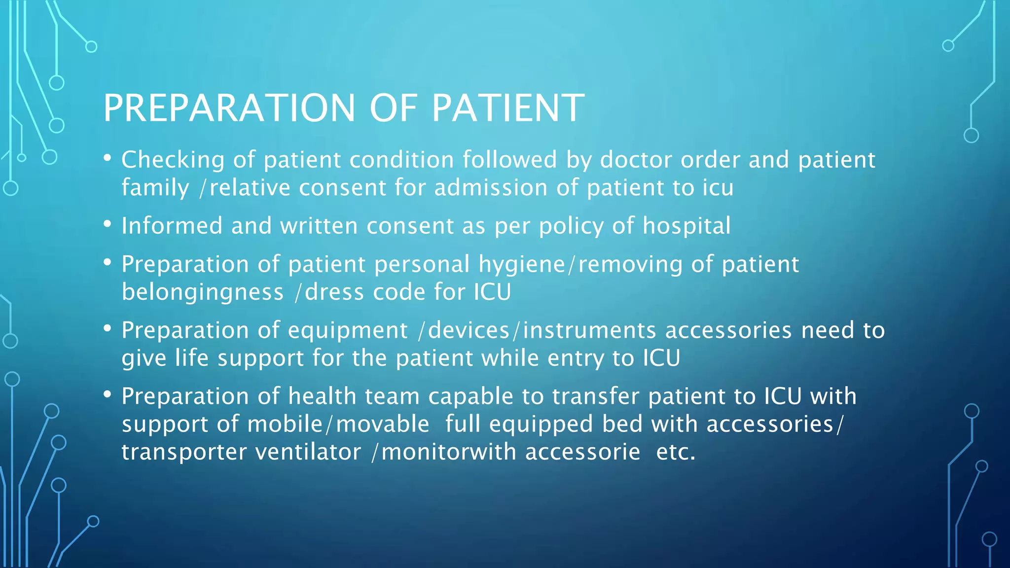 Preparation of patients before arrival to icu guidelines.pptx