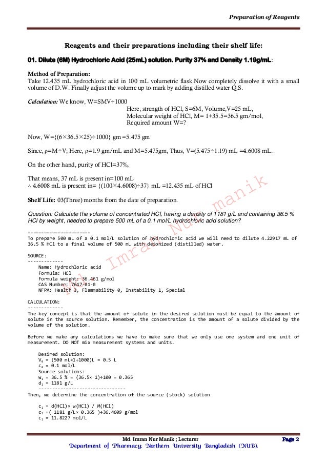 Preparation of the LAB reagents