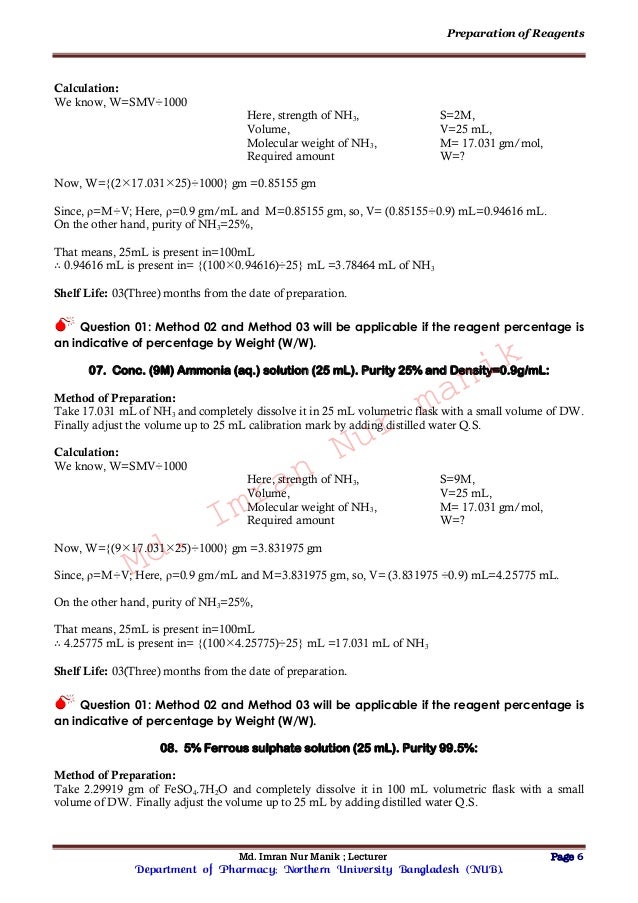 Preparation of the LAB reagents