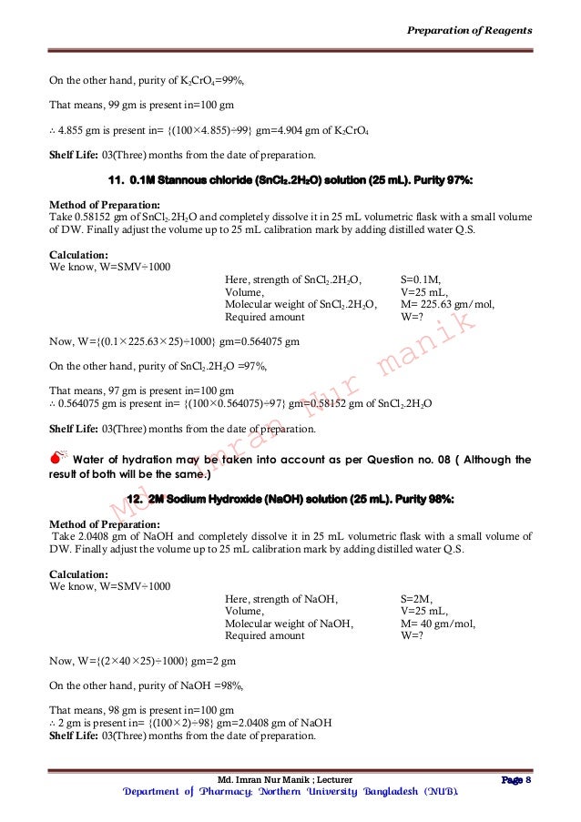 Preparation of the LAB reagents