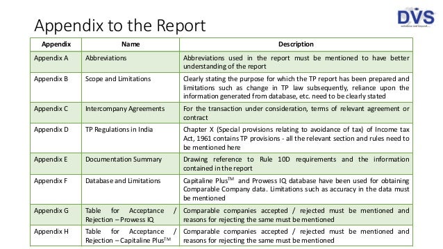 Preparation of Transfer Pricing Study