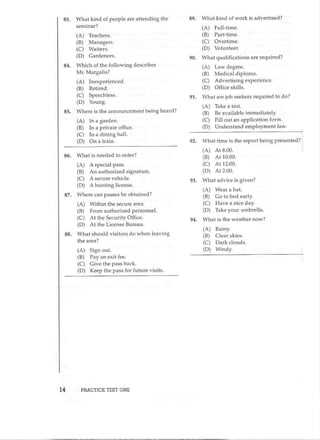 Preparation series for the new toeic 