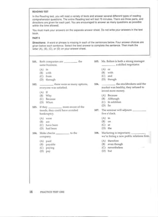 Preparation series for the new toeic 