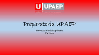 Preparatoria UPAEP 
Proyecto multidisciplinario 
Pachuca 
 