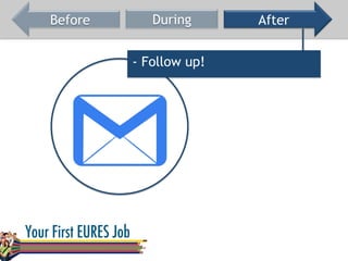 Before During After
- Follow up!
 