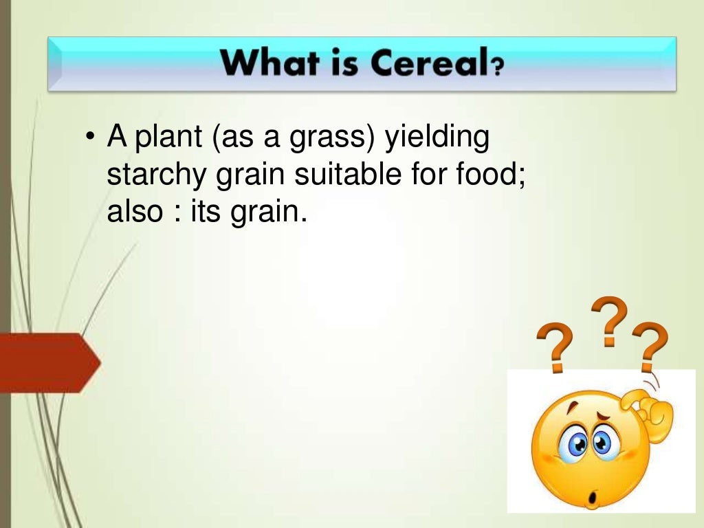 Prepare cereals and starch dishes