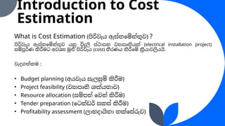 Comprehensive Guide to Electrical Installation Cost Estimation and ...