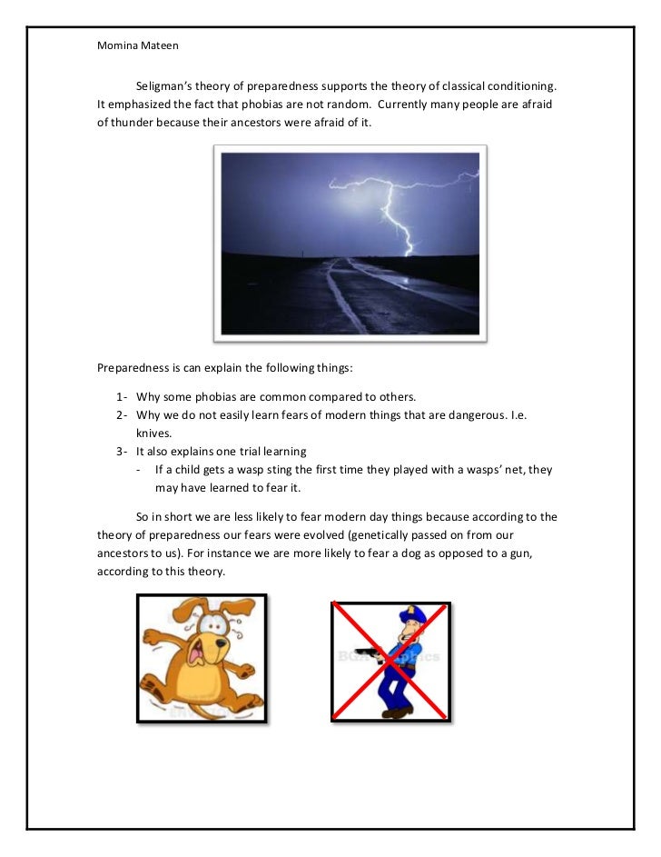 seligman preparedness theory