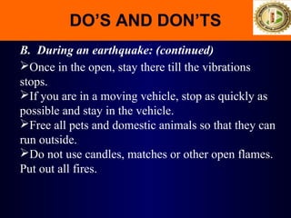 Preparedness for earthquake | PPT