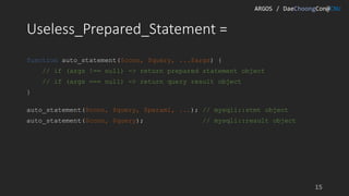 Prepared Statement 올바르게 사용하기 | PPTX