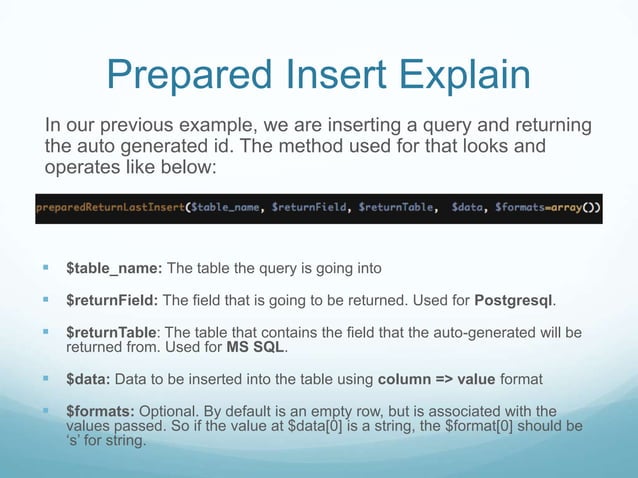 SQL Prepared Statements Tutorial | PPTX