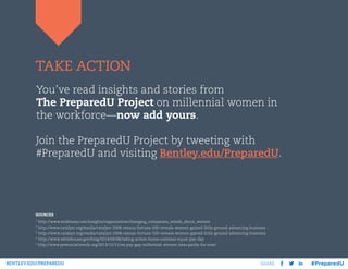 SHARE
TAKE ACTION
You’ve read insights and stories from
The PreparedU Project on millennial women in
the workforce—now add...