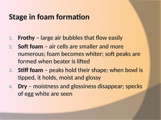 Frothy Stage Comprehensive Guide to Egg Preparation, Quality, and Culinary Uses | PPTX