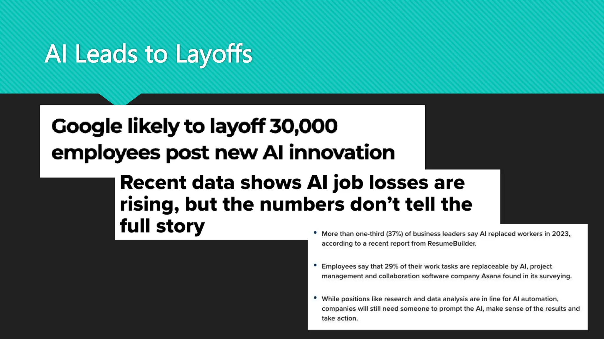 AI Leads to Layoffs
 