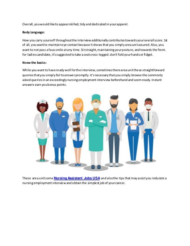 Prepare for a nursing job and nurses hiring in usa