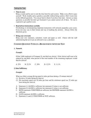 Prepare for aptitude test | PDF