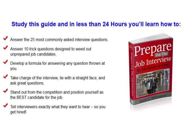 Preparing for interview questions