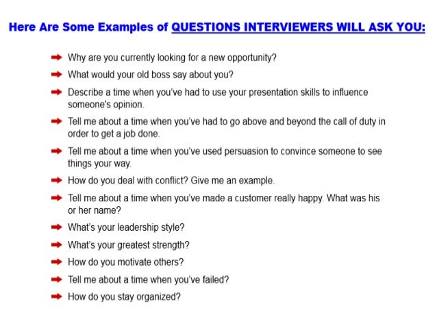 Prepare for interview questions