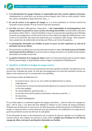 calculer le budget voyage scolaire | PDF