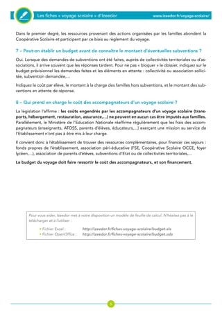calculer le budget voyage scolaire | PDF