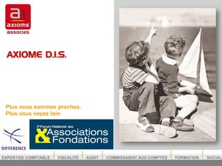 AXIOME D.I.S.

Plus nous sommes proches,
Plus vous voyez loin

 