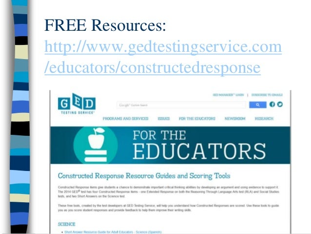 Prepare Your Students for the GED Test Extended Response