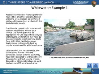 PREPARE TO LAUNCH!
2
river-management.org
nps.gov/rtca
THREE STEPS TO A DESIRED LAUNCHUpdated – April 2018
Whitewater: Exa...