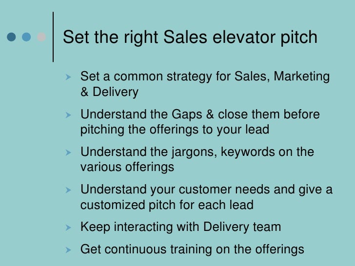 sales elevator pitch