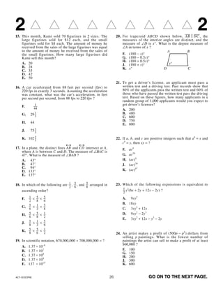 ACT Practice Test 2017 | 2018 | PDF