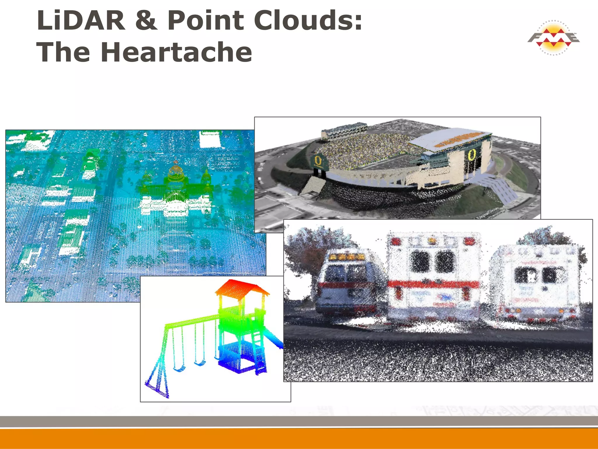 LiDAR & Point Clouds:
The Heartache
 