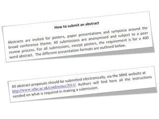 Preparing abstracts and presenting papers conferences | PPTX