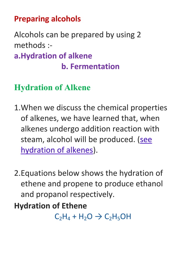 Preparing Alcohols Pdf Preparing Alcohols Pdf