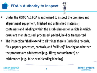 FDA’s Authority to Inspect




                   4
 