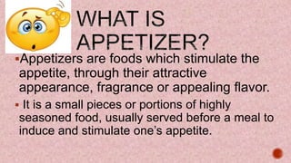 Preparing appetizers | PPTX
