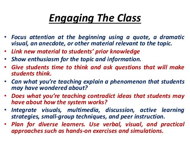 Preparing For A Class Preparing For A Class