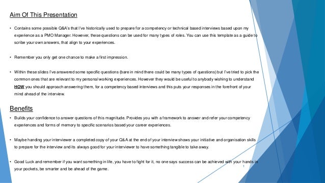 Preparing for a competency based interview Preparing for a competency based interview