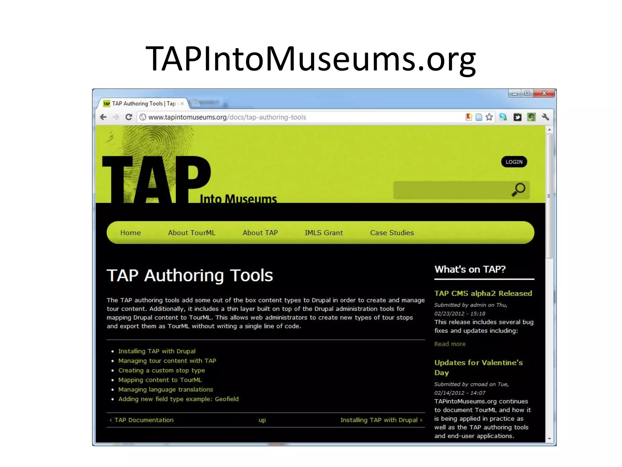 TAPIntoMuseums.org
 