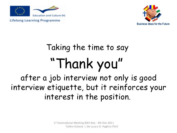 proper interview etiquette