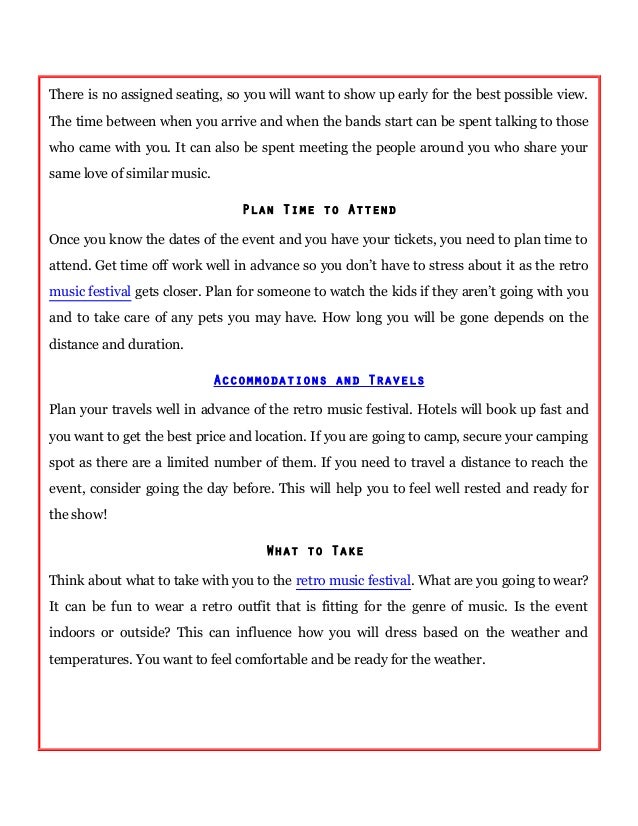 Preparing For A Retro Music Event That Is Packed With Fun