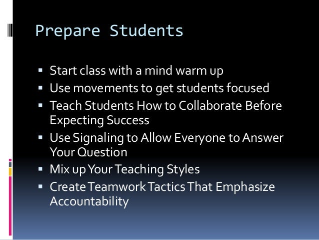 Preparing For Class Effectively Preparing For Class Effectively