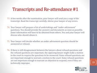 Preparing for Cross Examination and Discovery in Ontario Lawsuits | PPTX